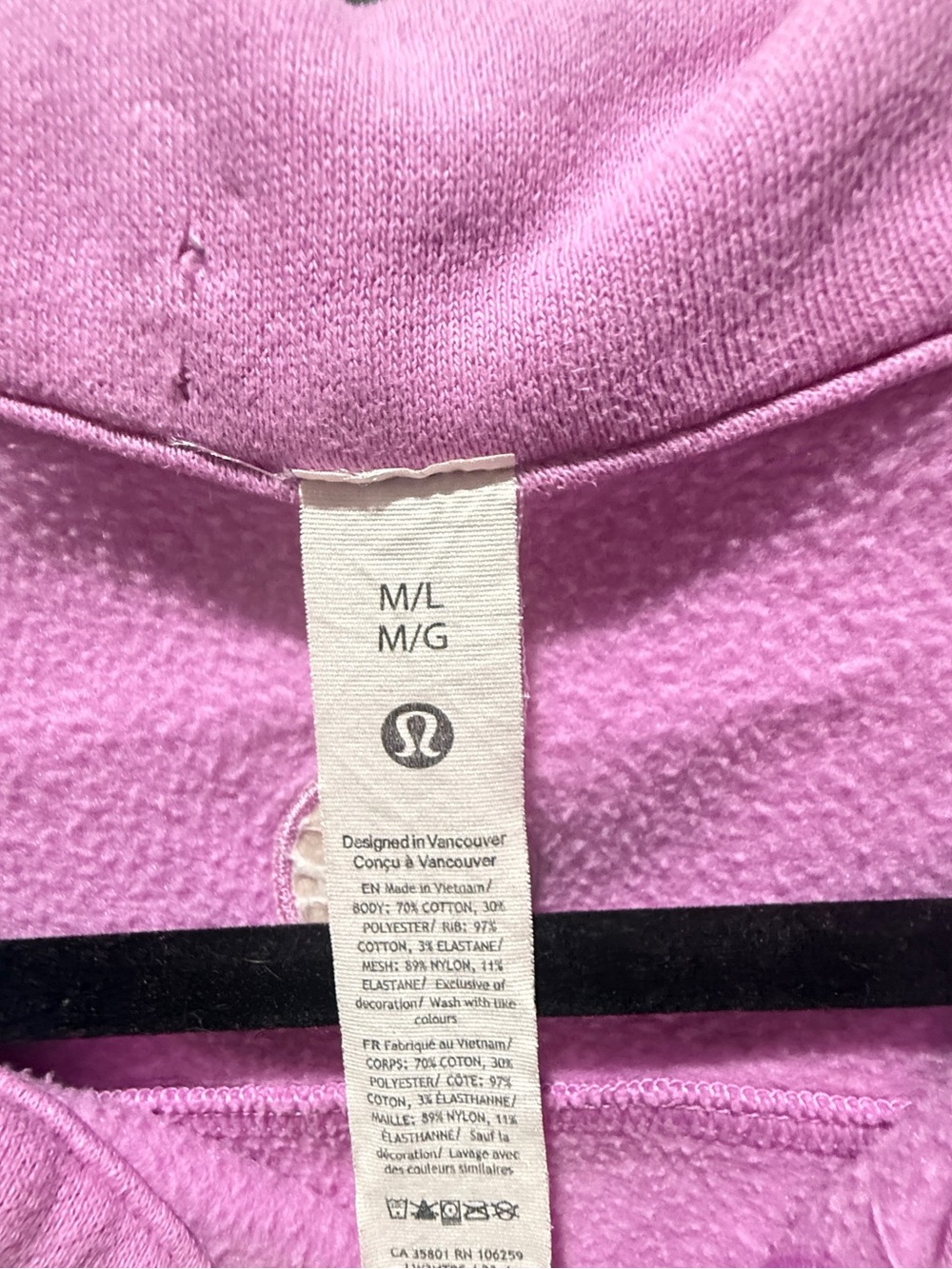 Lululemon Scuba Oversized Funnel-Neck Half Zip Long - Pow Pink Tone - Picture 6 of 8